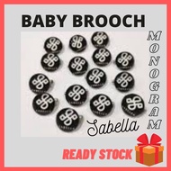 Brooch Pin Tudung Monogram Sabella 14mm Sesuai Dijadikan Hadiah Free Gift