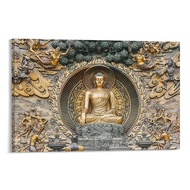 ToMart Abstract Art Poster Golden Buddha Mural Poster Wall Art Picture Canvas Painting Wall Art Post