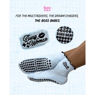 Busy Woman – Boss Babe Grip Socks for Pilates, Lagree, Yoga, Barre