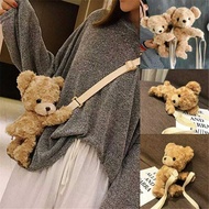 Free Shipping Embracing Bear Sling Bag Doll/ Bag Fur/ Bag Sling Bag