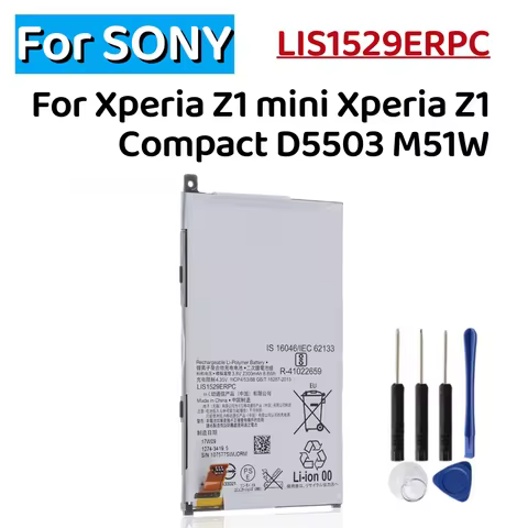 New 2300mAh LIS1529ERPC Battery For SONY Xperia Z1 mini Xperia Z1 Compact D5503 M51w Phone High Qual