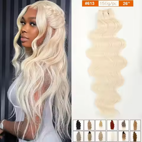 30Inches 200Grams Blond 613# Body Wave Hair Weave Ombre Brown 6# M888# High Temperature Synthetic So