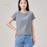Eyouth 13111 Women Minimal Line Cotton Tee