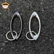 〔8C05〕 Y2K Punk Star Oval Essential Icon Carabiner Keychain Mountaineering Car Key Ring Gothic Bapa 