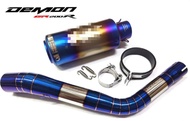 สลิปออนไทเท GPX Demon Gr200R(เดมอน จีอาร์200อาร์)คอท่อแสตนเลสเกรด 304 สวม 2 นิ้ว (51 มม.) +ปลายท่อเอ