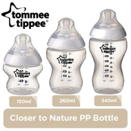 TOMMEE TIPPEE BOTOL SUSU BAYI CLOSER TO NATURE CLEAR 150ML 260ML 340ML