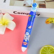 Pulpen Mekanik 10 Warna Pena Motif Boneka Astronot 3d Bolpen Gel Tinta Karakter Lucu Dengan Pilihan