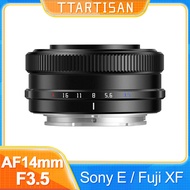 TTArtisan 14mm F3.5 AF Auto Focus APS-C ASPH Wide Angle Prime Lens For Camera Sony E A6000 ZVE10 FX3