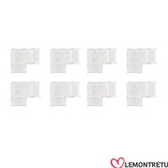 LEMONTREE 8pcs LED Strip Light Connector, Transparent Solderless COB Connector, Durable COB LED Conn