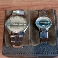 sale jam tangan vintage Mido oval couple watch