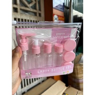 7 Piece cosmetic dispenser set comes with a zip bag, extremely convenient when traveling Hot