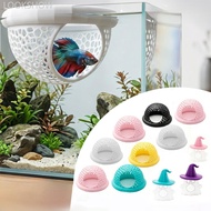 LOOKSHOW 3 In 1 Aquarium Floating Betta Fish Hammock Hideout Shelter Resting Spot Witch Ghost Aquari