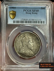 PCGS XF45 1904年香港愛德華七世半圓