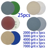 【HOT】 Ready Stock 25pcs And 3 Inch 3000 4000 5000 7000Grit Sandpaper Sanding Discs