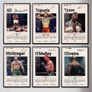 UFC MMA Martial Artists Poster Painting Mirrored High Quality Composite Frame Wall Decor, Decoration