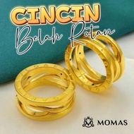 Cincin Belah Rotan Emas 916 Original Cincin Fesyen Rotan CIncin Bajet Emas 916 Tulen Cincin Modern C