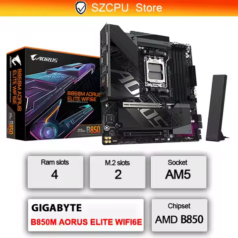 GIGABYTE B850M AORUS ELITE WIFI6E New Motherboard Micro ATX AMD B850 Socket AM5