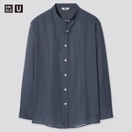 uniqlo U透膚立領襯衫