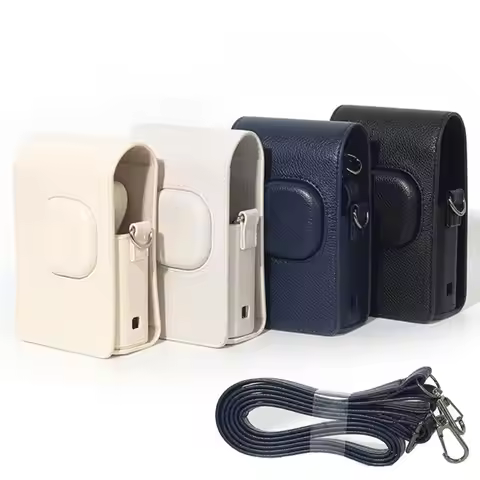 PU Leather Hybrid Instant Camera Storage Bag Shockproof Anti Scratch Carrying Case for Fujifilm inst