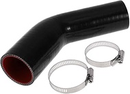 A ABSOPRO 38 mm / 1.5 inch to 45 mm / 1.77 inch 45 degree coupling silicone hose 4 layers fabric int