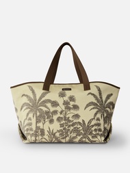 Coconut Palm Chenille Capri Large Beach Bag