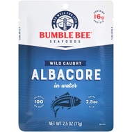 BUMBLE BEE Premium Albacore Tuna in Water, Tuna Fish, High Protein Food, Keto Food and Snacks, Gluten Free Food, High Protein Snacks, Canned Food, Bulk Tuna, 2.5 Ounce Pouches (Pack of 12) (INSTOCKS)