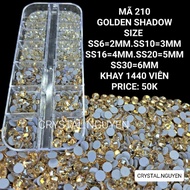 ODD STONE SIZE SS4 - SS6 - SS10 -SS16 - SS20 - CODE 210 G0LDEN SHADOW -NAILS - HEAT IRONING - DECORA