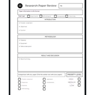 Research Paper Review Template for Student and Researcher