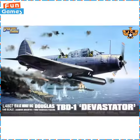 1/48 GWH Assembly Model America Navy Douglas TBD-1 Devastator Torpedo attack Aircraft Model L4807 Un