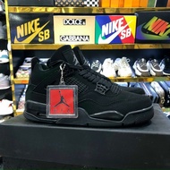 Air Jordan 4 All Black sport shoes slcap-men's shoes sneakers Jordan 4 black breathable