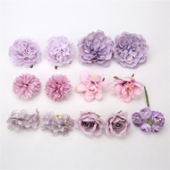 INS Artificial Flowers Head Combination Set For Home Decor Wedding Flower Wall Decoration DIY Hairpi
