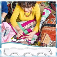 (WJRN) 5 Pcs Acrylic Wave Ruler Quilting Stencils DIY Drawing Template Measure Tailor Ruler Soft Pat