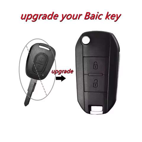 Modified 2 Buttons Remote Key Shell Casing for BAIC E130 E150 EV160 EV200 Saab Senova D20 Original R