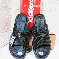 FERISTORE89 Sandal Pria Sendal Dewasa Sandal Kulit Asli Cowok Sendal Kickers Pria Ori