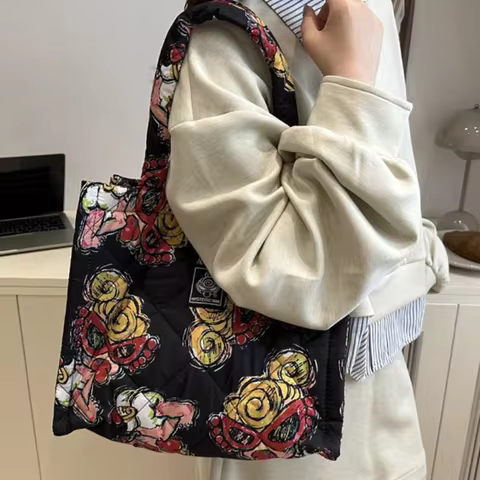 Japanese Style Hysteric Mini Shoulder Bag Cartoon Anime High Capacity Supermarket Shopping Bag Fashi