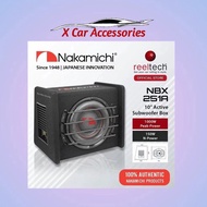 Nakamichi NBX251A - 10" Active Subwoofer Box | Car Subwoofer Box | Subwoofer Box Kereta | Woofer | Woofer Box | NBX 251A