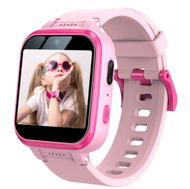 Y90兒童手錶智能遊戲功能計算機計步存儲照片自定義表盤（粉色）