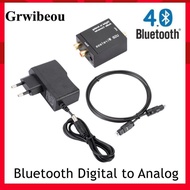 Grwibeou Bluetooth Digital to Analog Audio Converter Adapter เครื่องขยายเสียงตัวถอดรหัสสัญญาณโคแอกเชียลใยแก้วนําแสงเป็นอะนาล็อก DAC Spdif