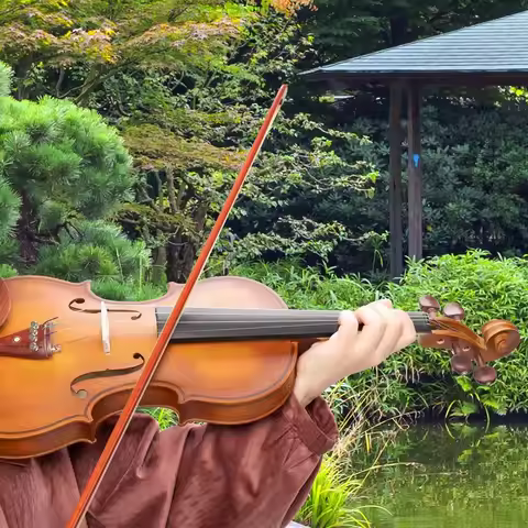 4/4 Violin w/ Hard Case+Bow+Rosin+Shoulder Rest+Tuner for Beginner