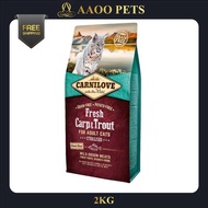 [FREE SHIPPING] [AAOO Pets] Carnilove Fresh Carp & Trout Sterilised - Cat Food / Dry Food (2KG)
