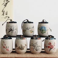 Rustic Mini Ceramic Tea Canister 粗陶茶叶罐 （Portable Small Airtight Tea Storage Jar 迷你小号便携陶瓷茶叶罐密封茶罐空罐随身储