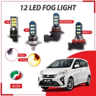 [PERODUA] Alza 12LED Car Fog Light (Constant+ Flash) DRL Daytime Running Light H3 H8/H11 Super Brigh