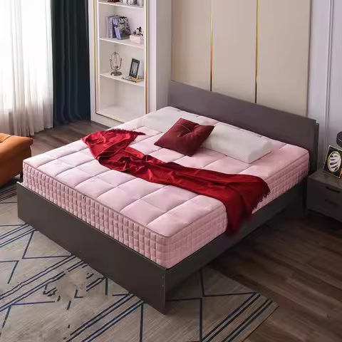 Bedroom Memory Foam Mattress King Queen Size Beds Super Soft Spring Mattress Hypo-allergenic Pink Hy