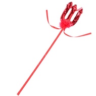 Halloween Costume Accessories Trident Fairy Wand Red Sequin Triangle Fork Sexy Devil Wand Trident