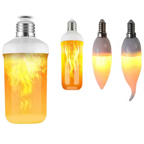 Led Simulated Flame Bulb 6W 9W 15W E14 E27 B22 85-265V Luces Home Electronic Accessories Flame Lamp 