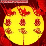 [3-5 Days Arrive]2-6pcs Floral Magpie Hanging Ornament Non-Woven Fabric for Wedding Decoration, New 