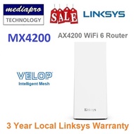 LINKSYS MX4200 Tri-Band AX4200 VELOP AX Intelligent Mesh Whole Home WiFi 6 System ( 1 Pack )