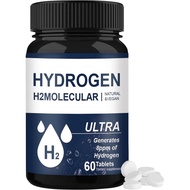 Hydrogen Water Tablets Dietary Supplement | 60 H2 Tablets for Brain Health, Antioxidant Support & Ce