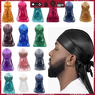 STA Long Tail Headwrap Durag Cap for Men Quick Drying Headscarf Hat for Dreadlocks