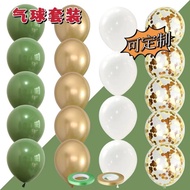 happy birthday decoration decoration birthday set Amazon New Style Retro Avocado Green Latex Balloon